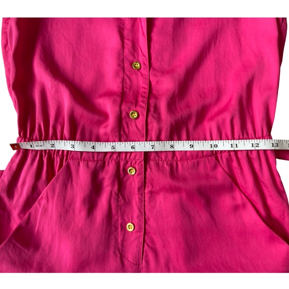 Bebe Hot Pink Sleeveless Belted Romper w/ Pockets - Y2K / Early 2000s - Size 00 - Picture 7 of 13